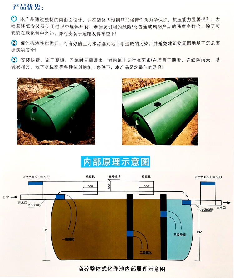 禅城玻璃钢化粪池
